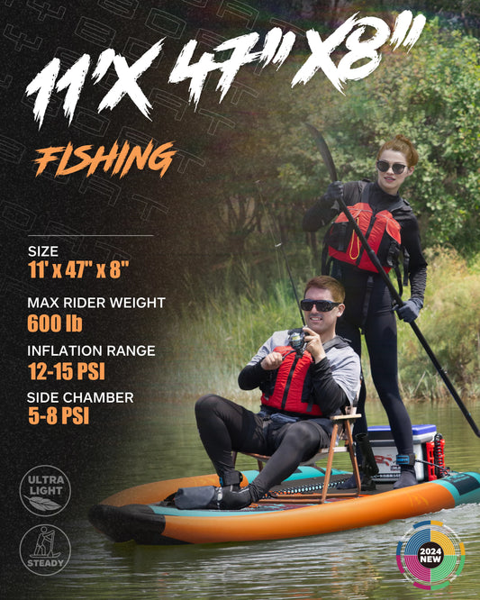 Myboat Pontoon Fishing Boat SUB Waterproof Inflatable Paddle Board 335x120x15cm Aquatic Fishing With Accessories SUP
