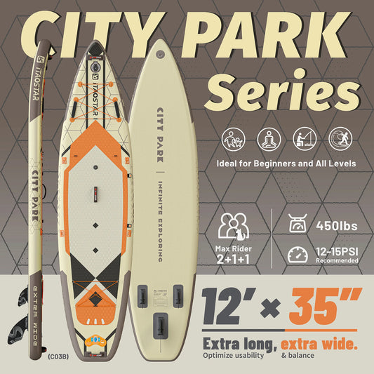 Hot sale Citypark C03B 12'x35"x6" Hot Seller 2024 Manufacture Paddle Surf Paddleboard Stand up Paddle Board With Accessories