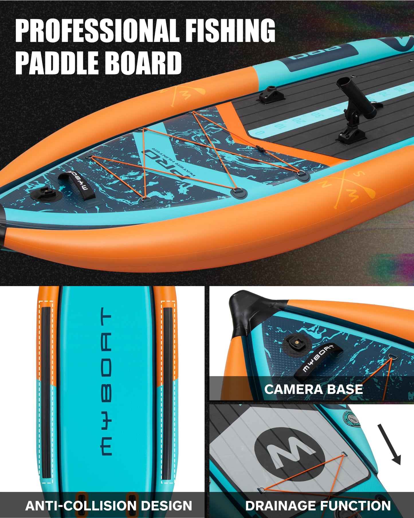 Myboat Pontoon Fishing Boat SUB  Waterproof Inflatable Paddle Board 335x120x15cm Aquatic Fishing With Accessories SUP