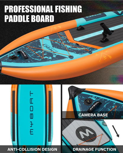 Myboat Pontoon Fishing Boat SUB  Waterproof Inflatable Paddle Board 335x120x15cm Aquatic Fishing With Accessories SUP
