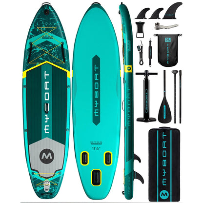 Myboat SUB Waterproof Inflatable Paddle Board 11'6''x35''x6''Adult Standing Style Aquatic Fishing With Accessories SUP сапборд
