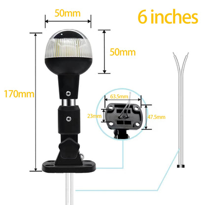 NEW Fold Down 360 Degree LED Boat Navigation Light for Yacht Marine Anchor Light 12~24 V Sailing Signal Light  Boat Accessories