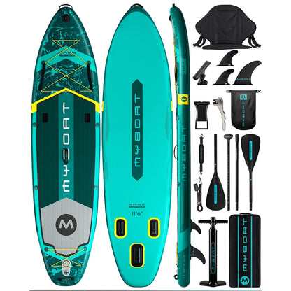 Myboat SUB Waterproof Inflatable Paddle Board 11'6''x35''x6''Adult Standing Style Aquatic Fishing With Accessories SUP сапборд