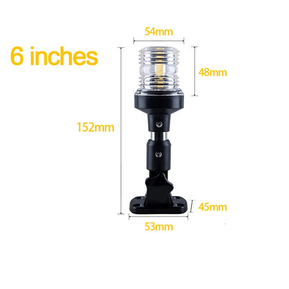 NEW Fold Down 360 Degree LED Boat Navigation Light for Yacht Marine Anchor Light 12~24 V Sailing Signal Light  Boat Accessories
