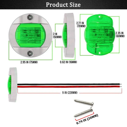 4 Pcs Green White Blue LED Night Fishing Lights Courtesy Lights Deck Lights  Marine Boat Led Lights
