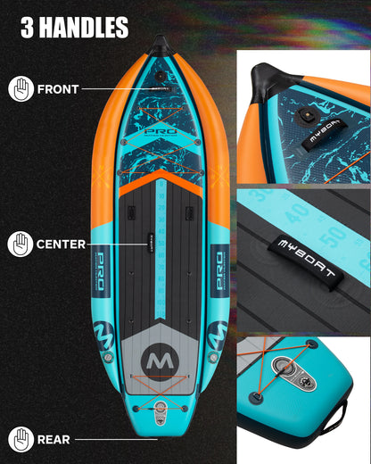 Myboat Pontoon Fishing Boat SUB  Waterproof Inflatable Paddle Board 335x120x15cm Aquatic Fishing With Accessories SUP