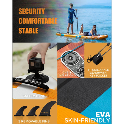 SUP Waterproof Inflatable Paddle Board 11'6''x34''x6"