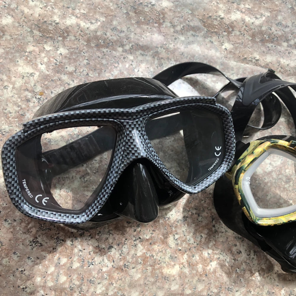 Myopia scuba diving Mask Snakeskin anti fog for spearfishing gear swimming masks googles nearsighted lenses short-sighted