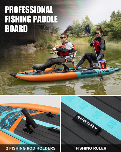 Myboat Pontoon Fishing Boat SUB  Waterproof Inflatable Paddle Board 335x120x15cm Aquatic Fishing With Accessories SUP