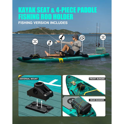 Myboat SUB Waterproof Inflatable Paddle Board 11'6''x35''x6''Adult Standing Style Aquatic Fishing With Accessories SUP сапборд