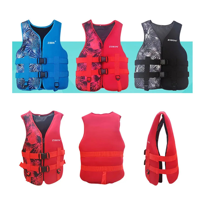 Rafting Neoprene Life Jacket Swimming Fishing Women Vest Snorkeling For Adult Kids Kayaking Boating Survival Suit Sports Men