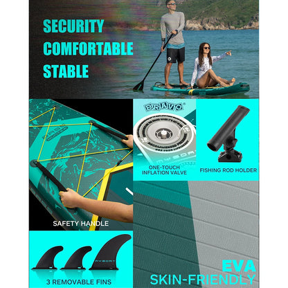Myboat SUB Waterproof Inflatable Paddle Board 11'6''x35''x6''Adult Standing Style Aquatic Fishing With Accessories SUP сапборд